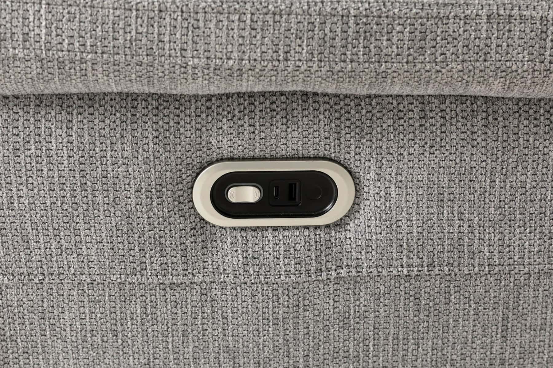 Bowie 3 Seater Electric Recliner - Grey - Image 2