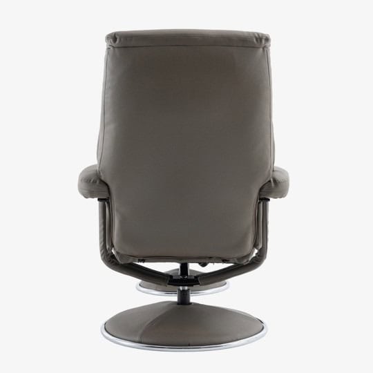 Brentwood Swivel Recliner - Grey Faux Leather - Image 8