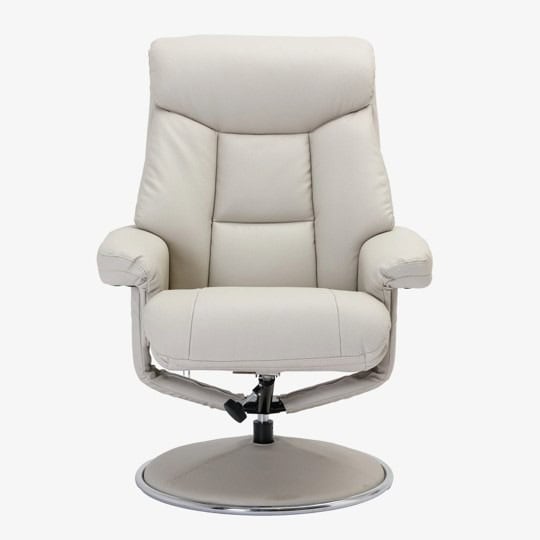 Brentwood Swivel Recliner - Mushroom Faux Leather - Image 3