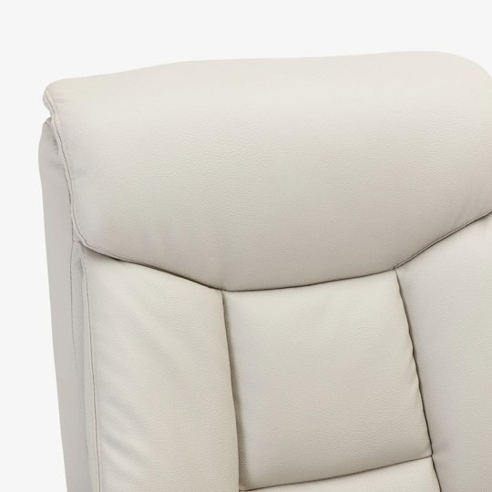 Brentwood Swivel Recliner - Mushroom Faux Leather - Image 4