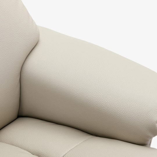 Brentwood Swivel Recliner - Mushroom Faux Leather - Image 6