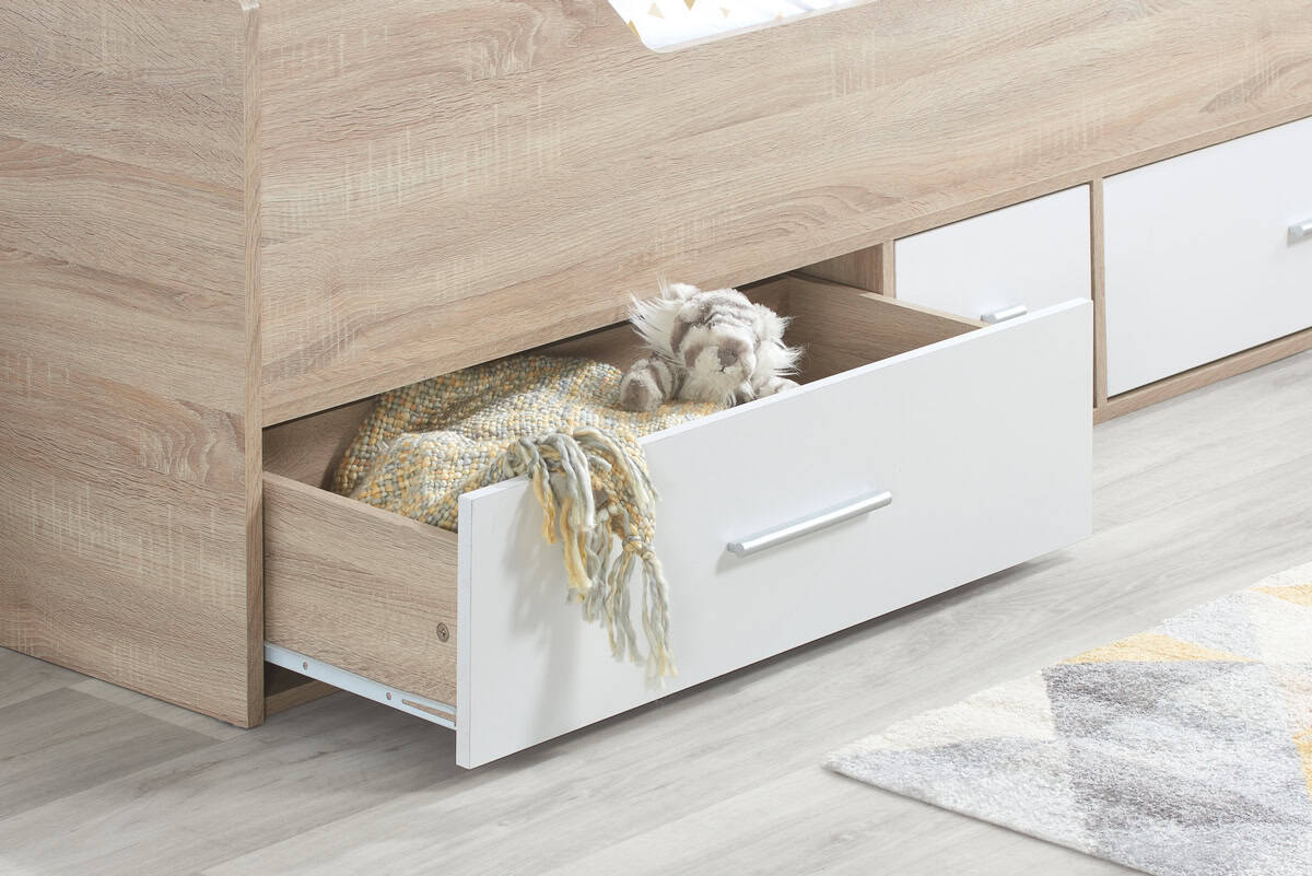 Camden Cabin Bed - White & Oak - Image 4