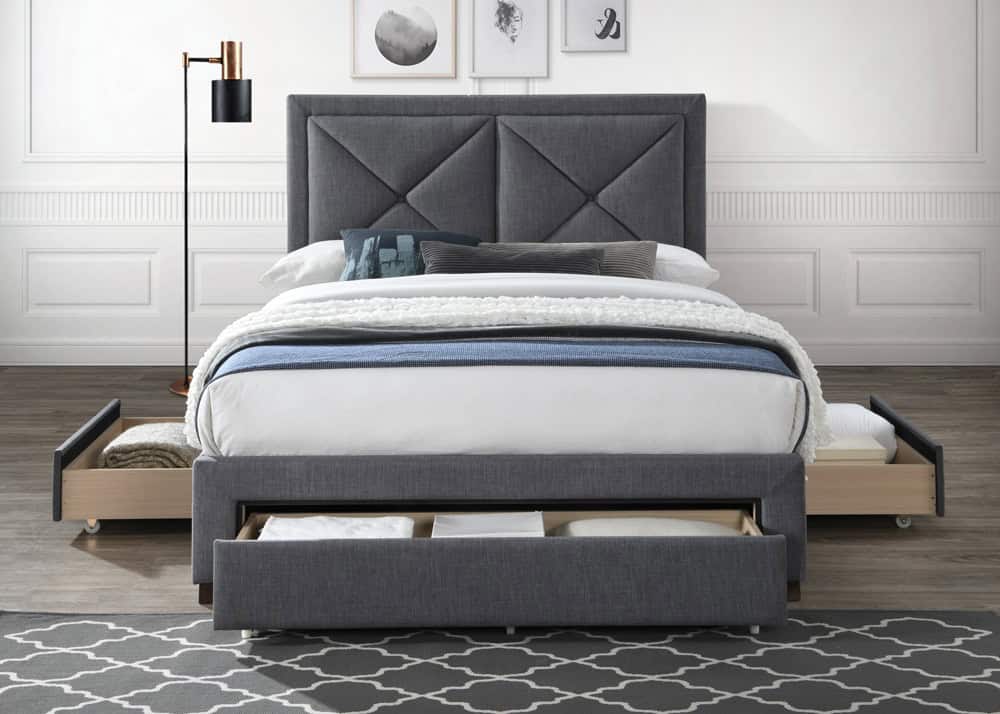 Limelight Cezanne 4ft6 3 Drawer Bedframe - Dark Grey - Image 2