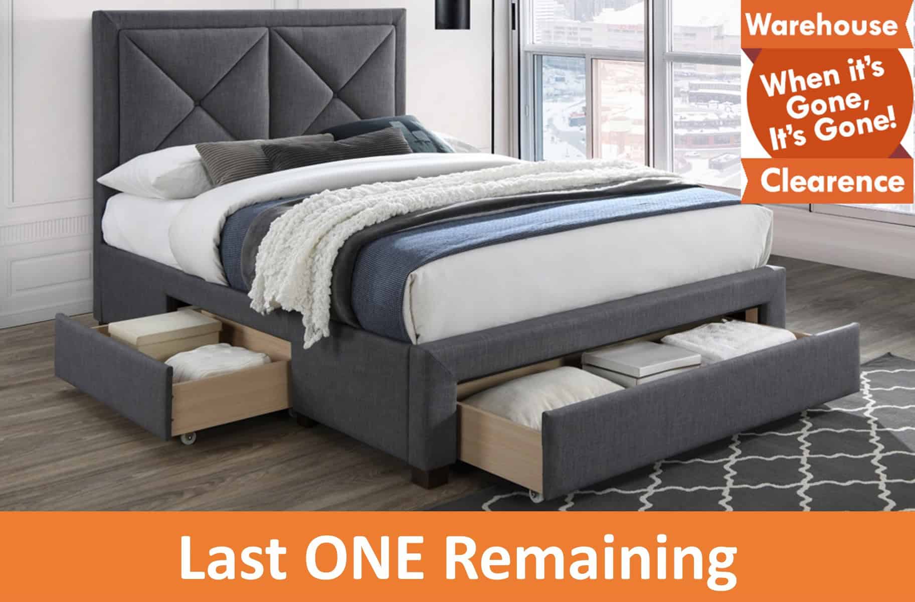 Limelight Cezanne 4ft6 3 Drawer Bedframe - Dark Grey - Image 4