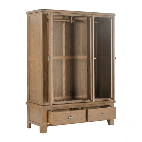 Chatsworth Triple Wardrobe - Oak - Image 2