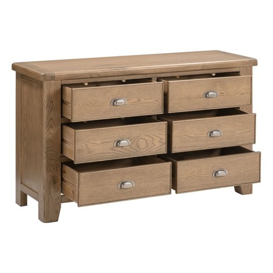 Chatsworth 6 Drawer Chest - Oak - Image 2
