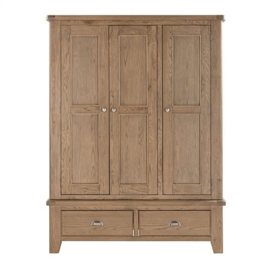 Chatsworth Triple Wardrobe - Oak - Image 3
