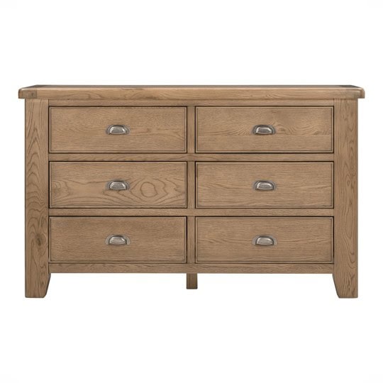Chatsworth 6 Drawer Chest - Oak - Image 3