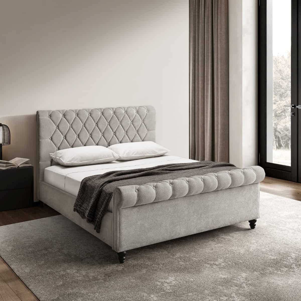 Chesterfield 5ft Bedframe – Grey