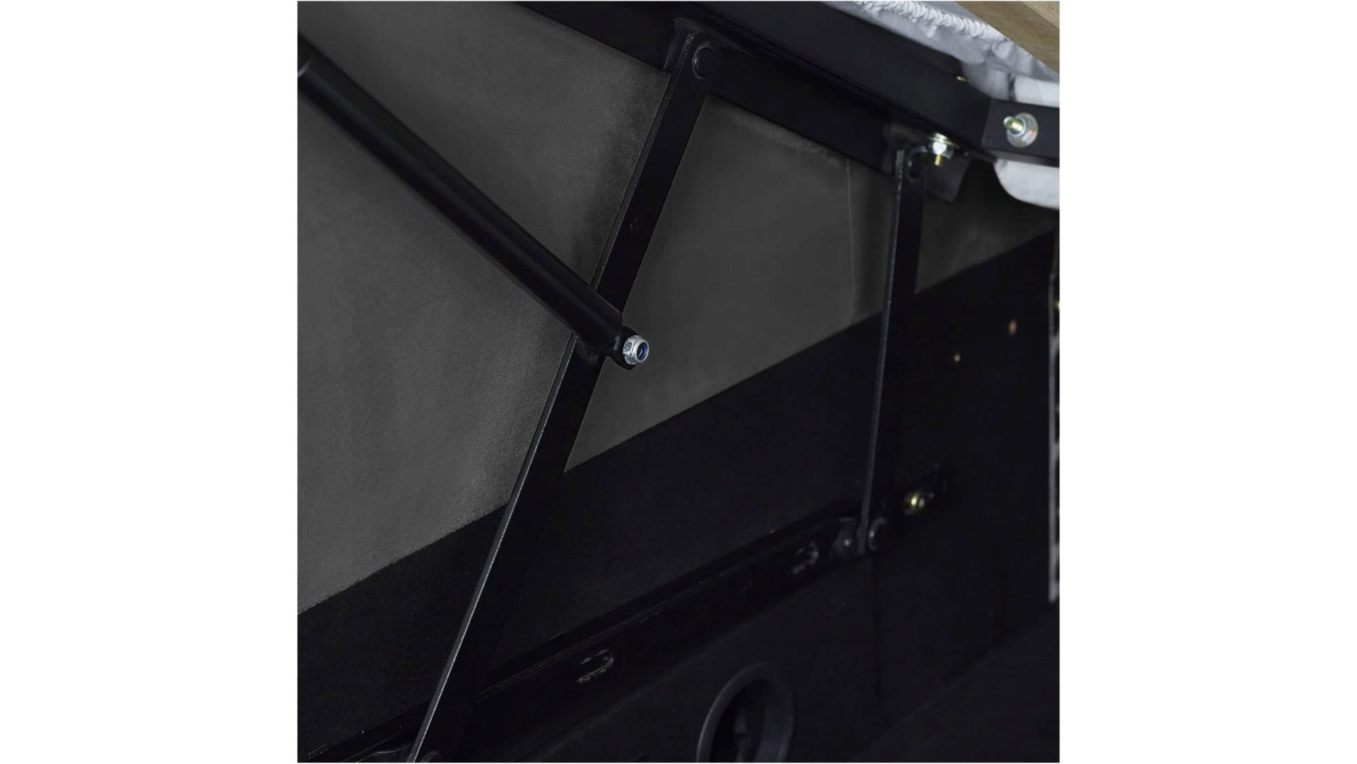 Clarke 6ft TV Side opening Ottoman - Dark Grey Fabric - Image 14