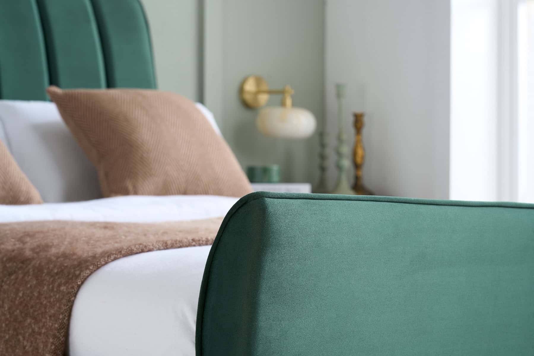 Clover 5ft Bed - Green Velvet - Image 7