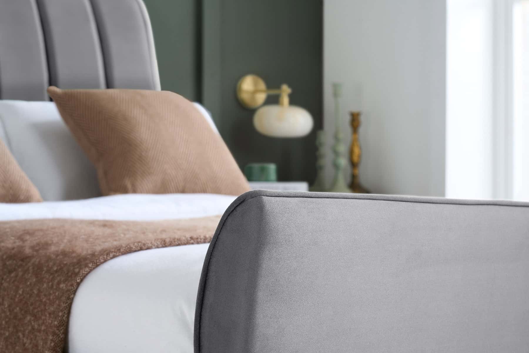 Clover 4ft Bed - Grey Velvet - Image 7