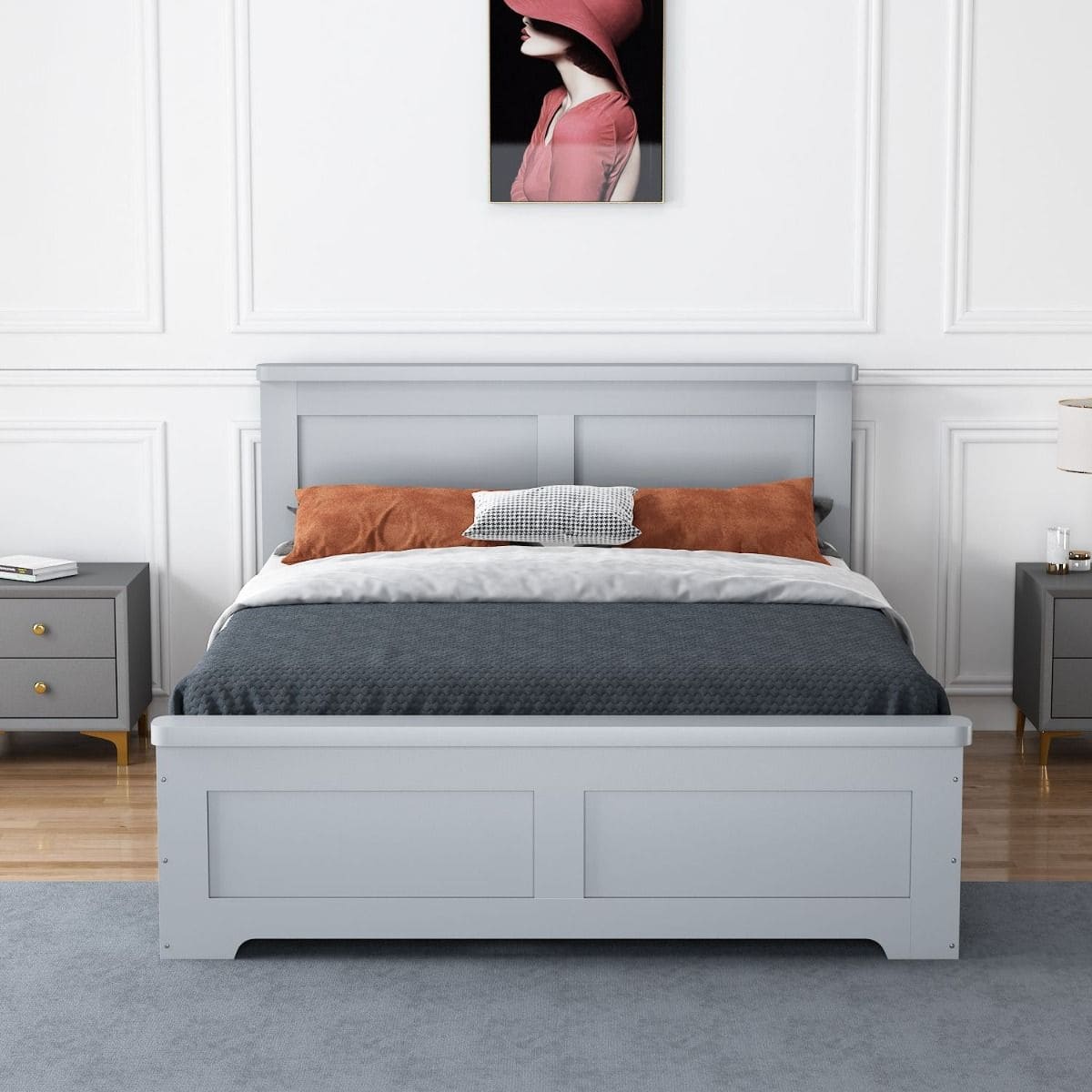 Flintshire 5ft Conway 4 Drawer Bedframe - Grey - Image 2
