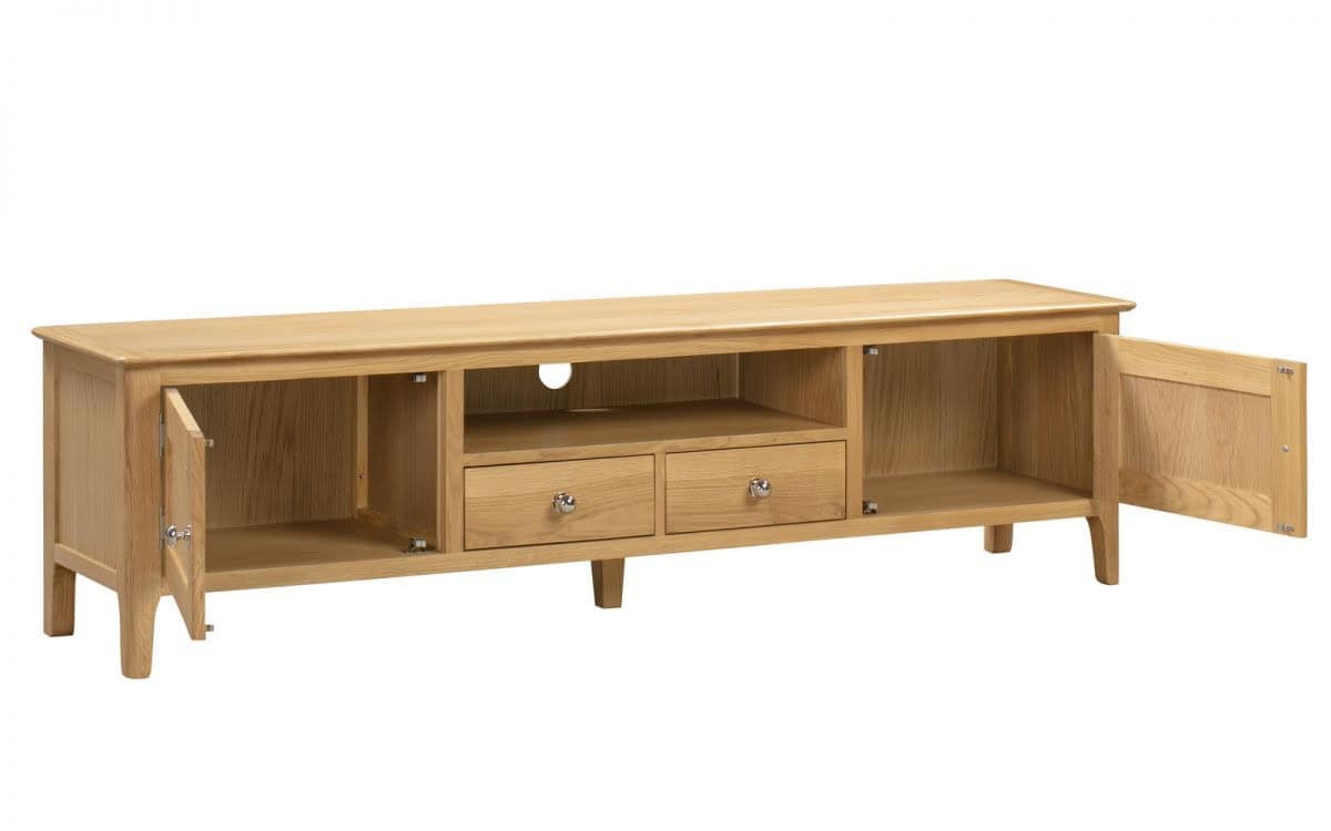 Alderbury Widescreen TV Unit - Oak - Image 3