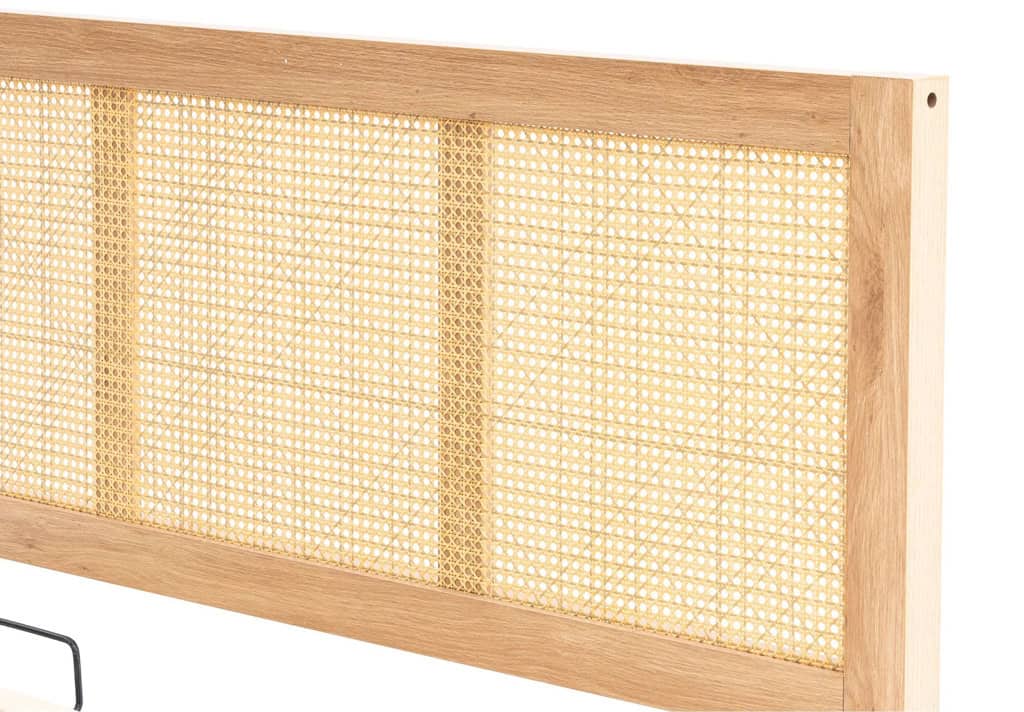 Croxley 5ft Rattan Ottoman Bedframe - Oak - Image 12