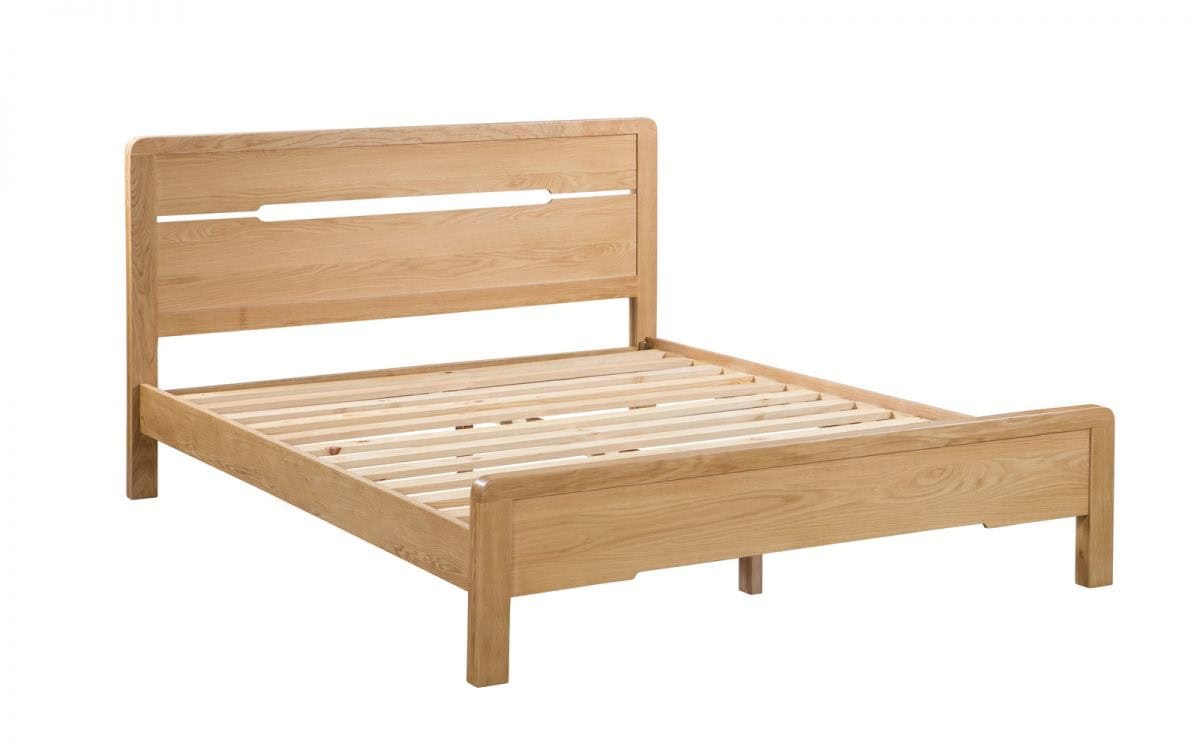 4ft6 Contour Bedframe - Waxed Oak - Image 3