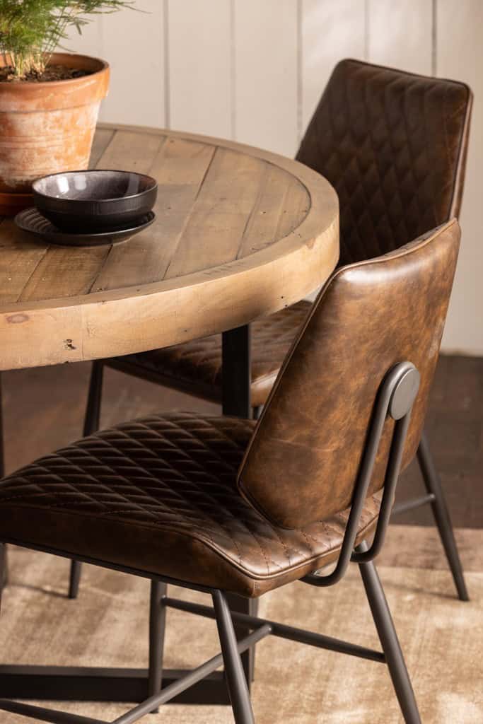 Dalton Dining Chair (Pair) - Dark Brown - Image 2