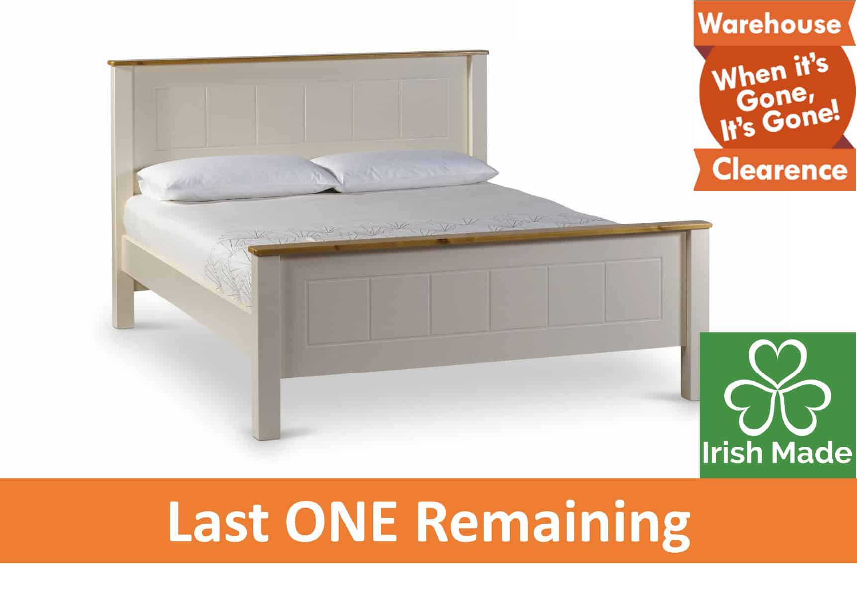 Briody Dauphine 4ft Bedframe - Cream & Pine - Image 3