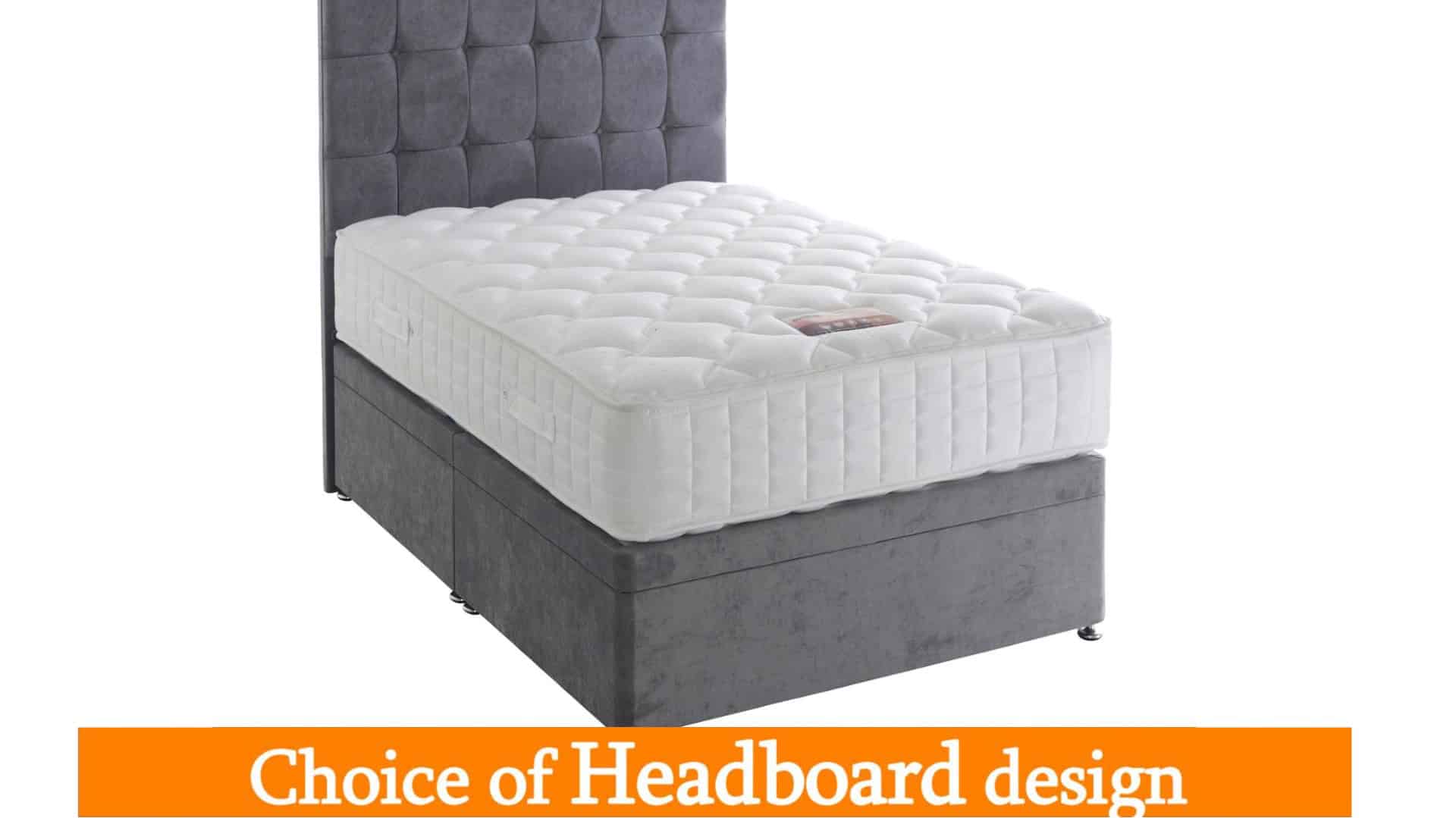 2ft6 Vermont 1000 Bed Set + FREE Matching Headboard - Choice of Fabrics! - Image 5