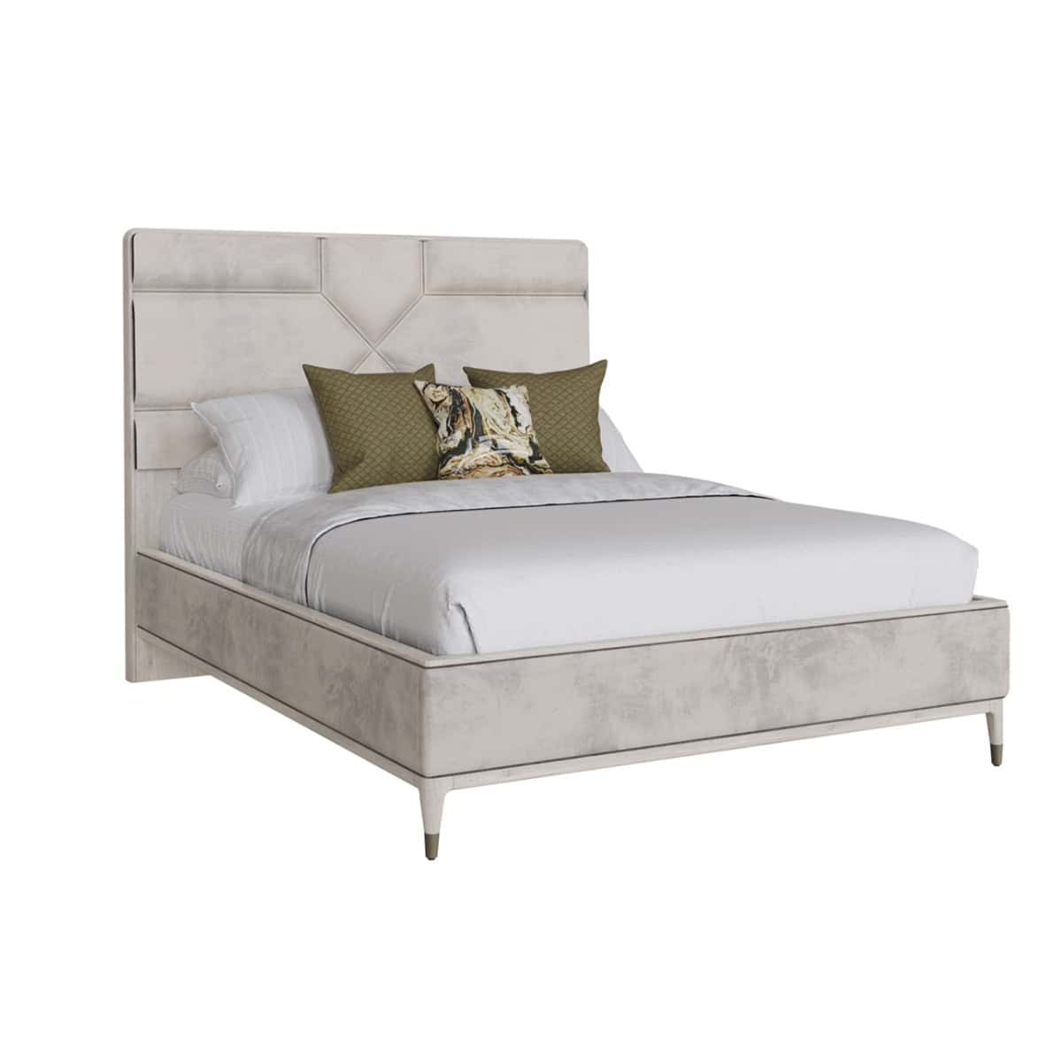 Diletta 5ft Bedframe - Stone Sand Velvet - Image 2