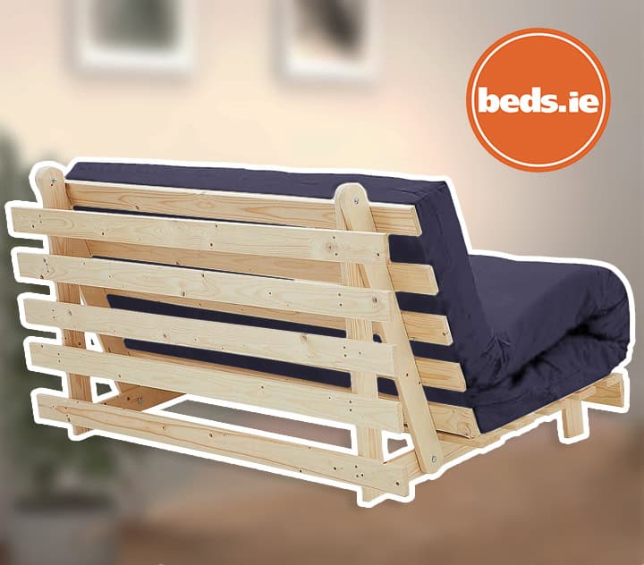 4ft6 Mito Futon Bed with Navy Mattress - Image 4