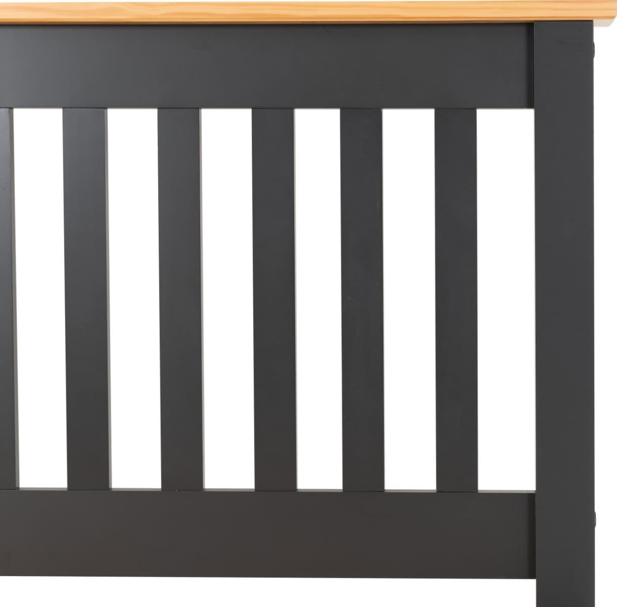 Monaco 3ft High End Bedframe - Dark Grey & Oak - Image 6