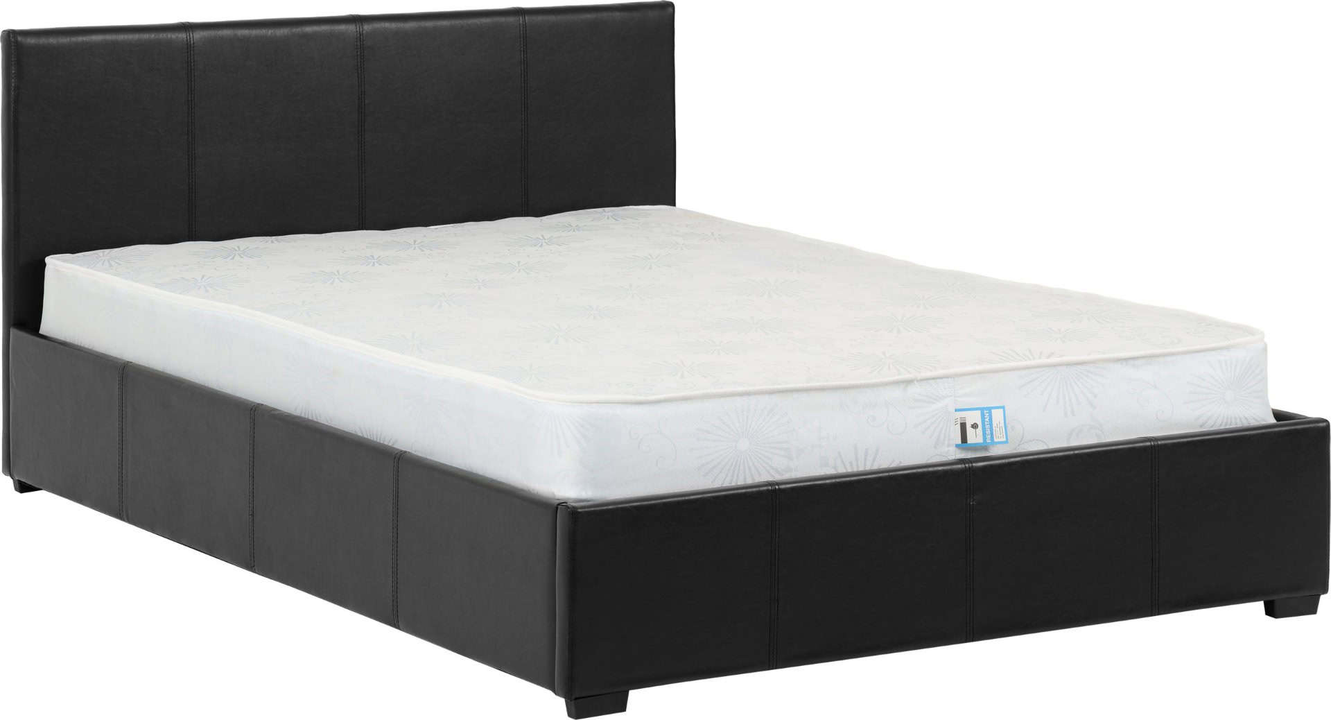 Waverley 5ft Storage Bed - Black Faux Leather - Image 2