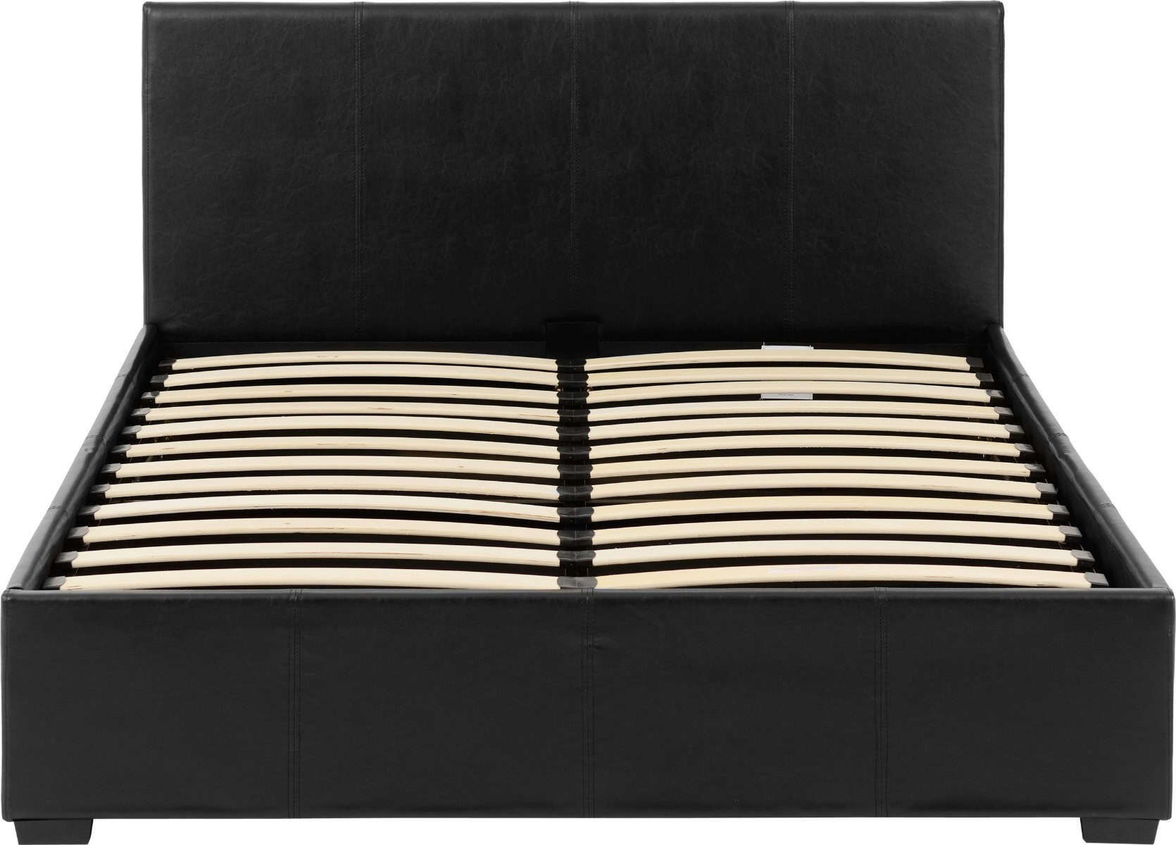 Waverley 4ft6 Storage Bed - Black Faux Leather - Image 5