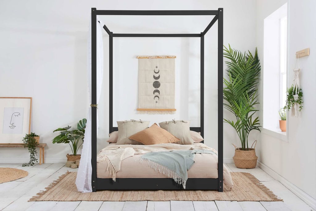 135cm Darwin Bed - Black - Image 2