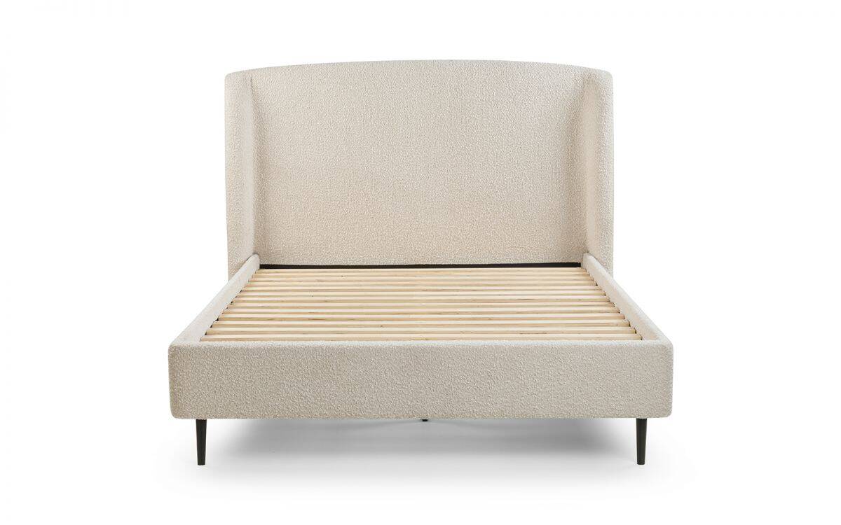 Ederson 4ft6 Boucle Bedframe - Ivory - Image 4
