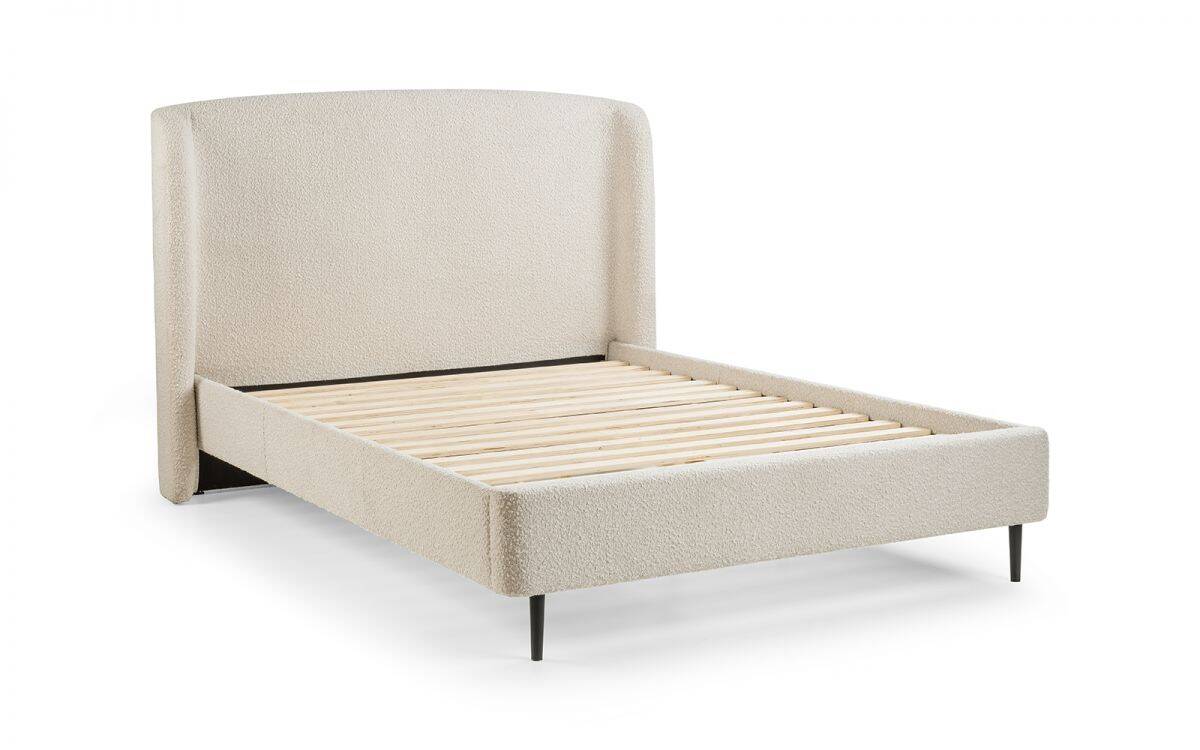 Ederson 4ft6 Boucle Bedframe - Ivory - Image 5