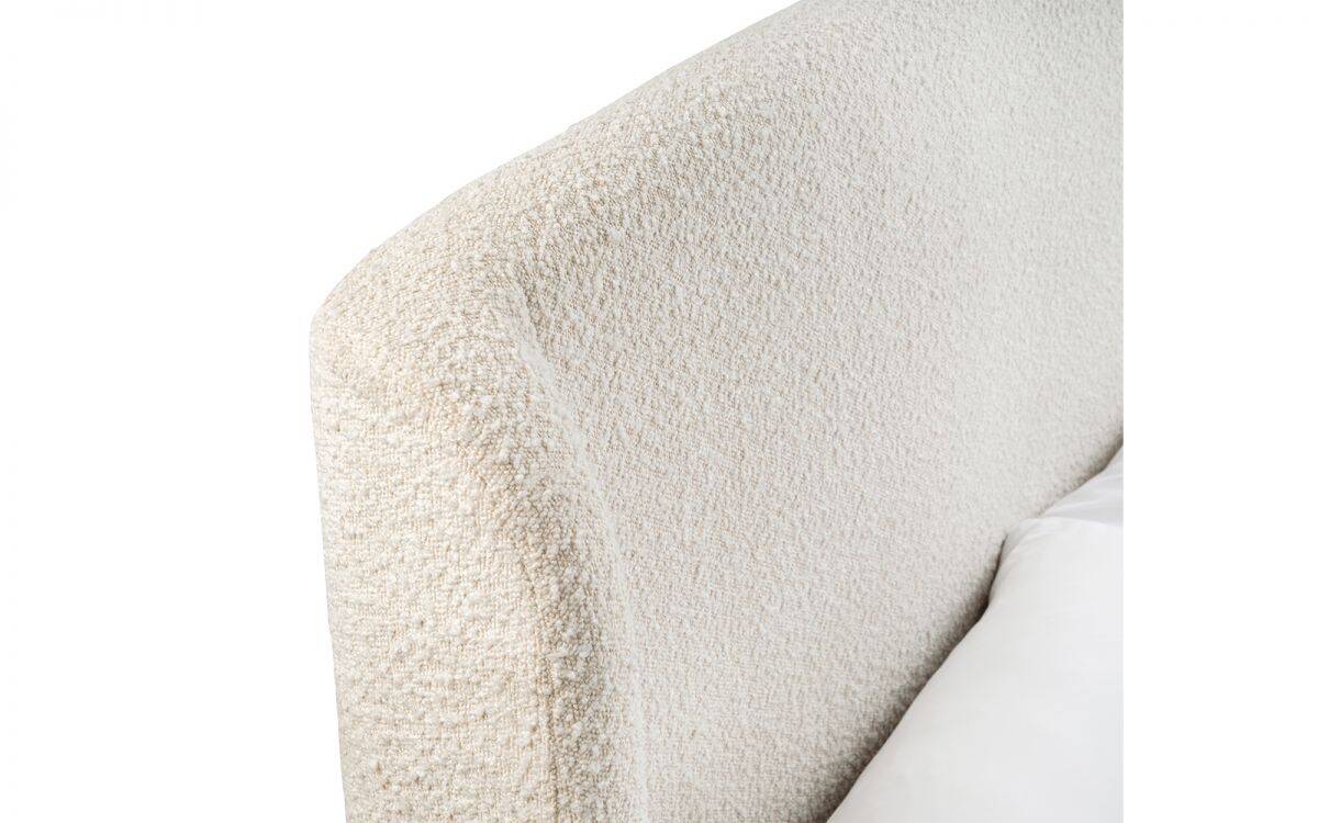 Ederson 4ft6 Boucle Bedframe - Ivory - Image 6