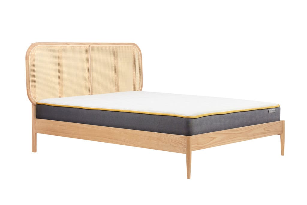 Elina 4ft6 Rattan Bedframe - Oak - Image 10