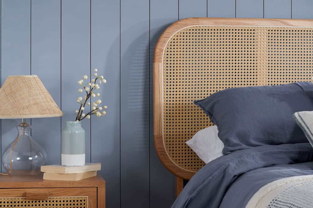 Elina 4ft6 Rattan Bedframe - Oak - Image 5