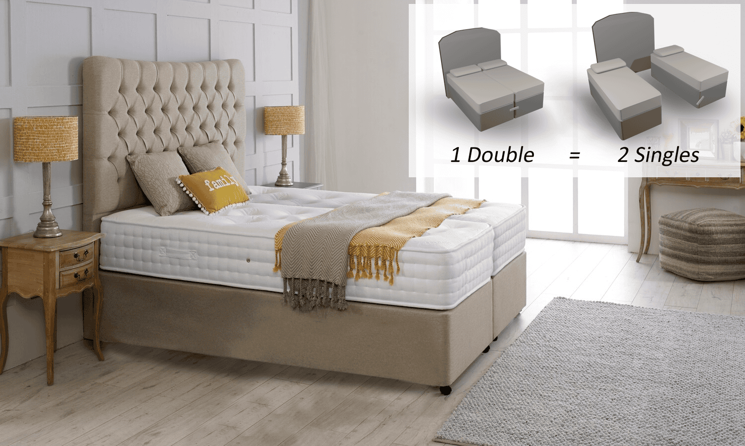 Healthbeds 7ft Enviro-Lux 3200 Bed (VEGAN)