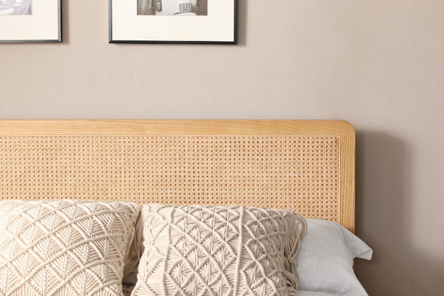 Ezra 5ft Rattan Bedframe - Oak - Image 4