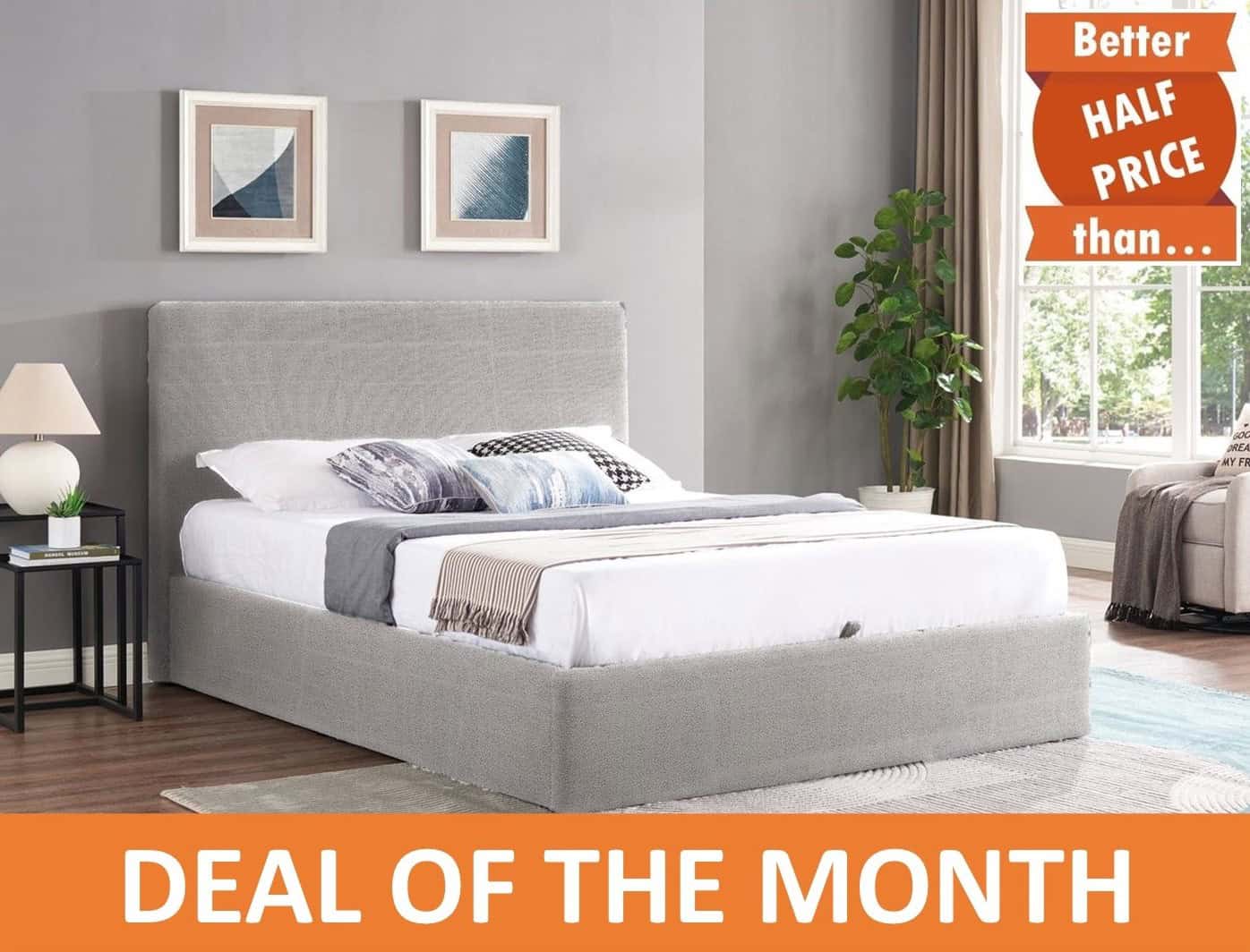 Ezra 3ft Ottoman & Mattress - Light Grey - Image 3
