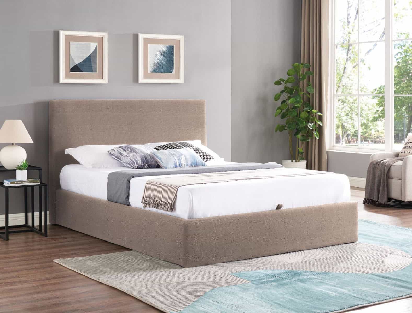 Ezra 3ft Ottoman Bedframe - Beige - Image 2