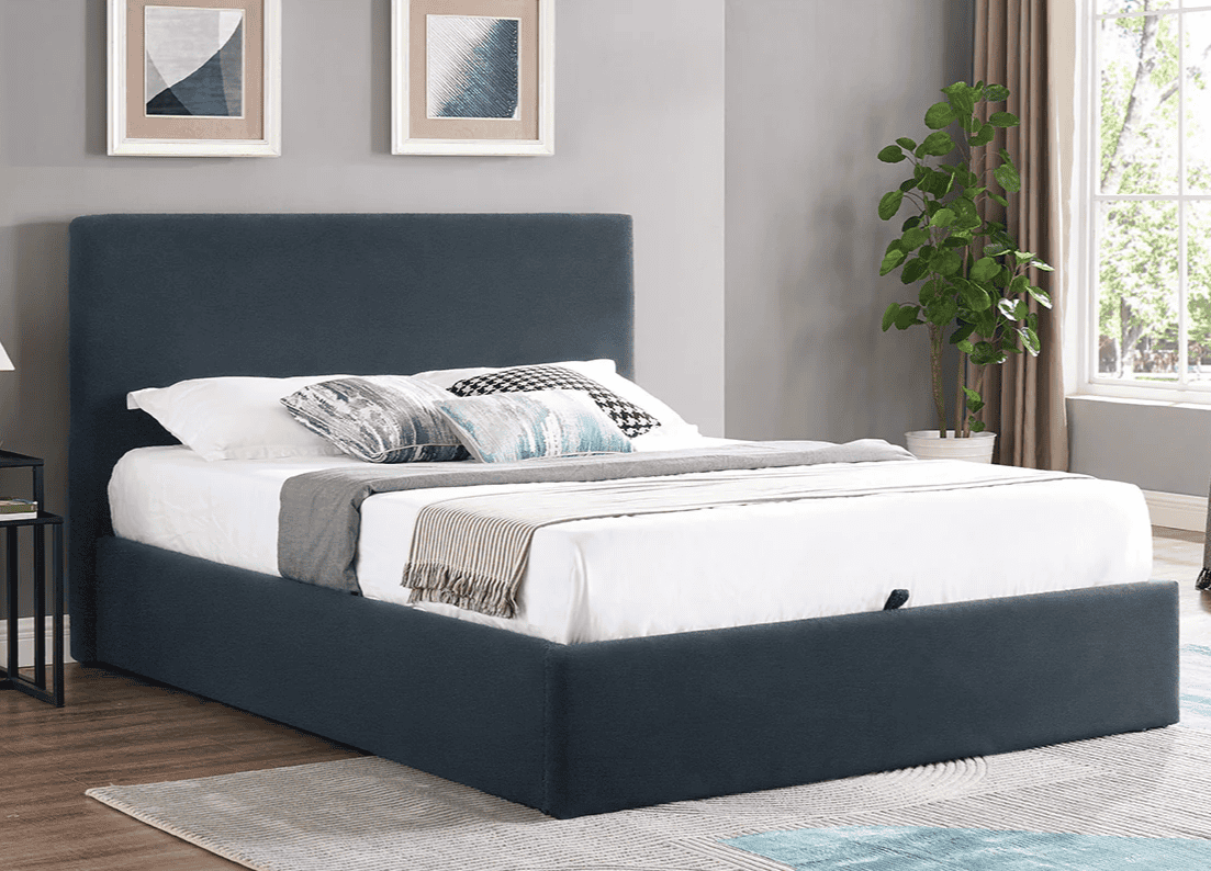 Ezra 4ft Ottoman Bedframe - Navy - Image 2