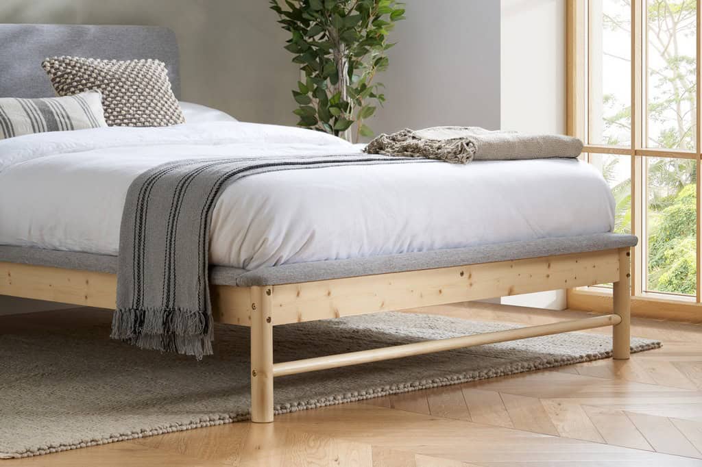 4ft6 Ezra Bedframe - Grey & Oak - Image 2