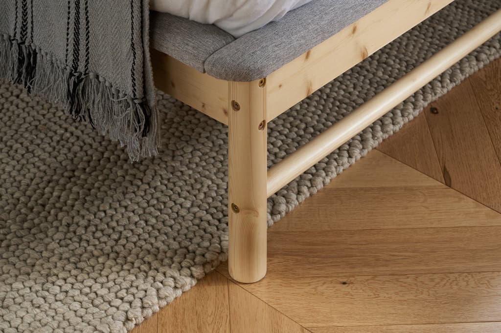 4ft6 Ezra Bedframe - Grey & Oak - Image 4