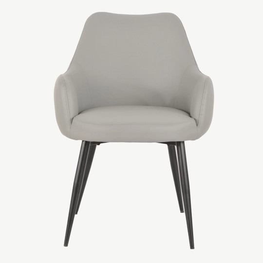 Fabio Dining Chair - Grey Faux Leather (Set of 2) - Image 2