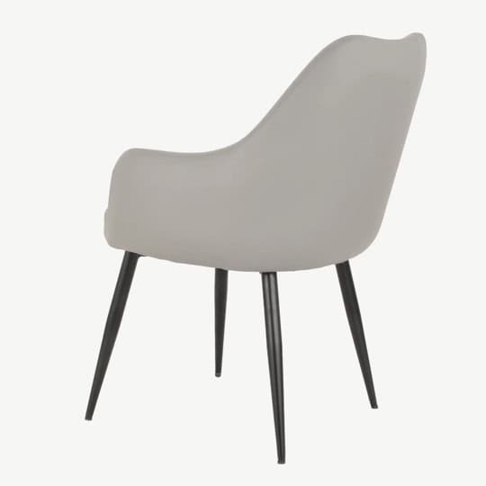Fabio Dining Chair - Grey Faux Leather (Set of 2) - Image 5