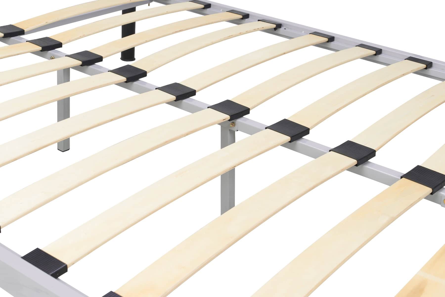 4ft6 Faro Bedframe - Silver/Black - Image 6