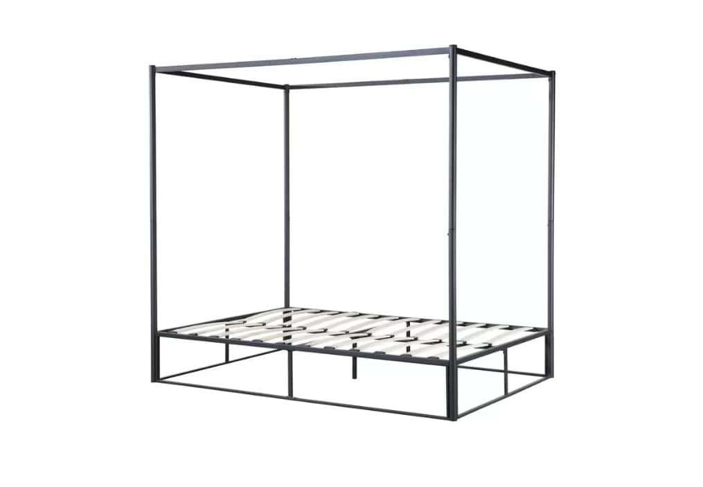 4ft6 Farringdon Four Poster Bedframe - Black - Image 4