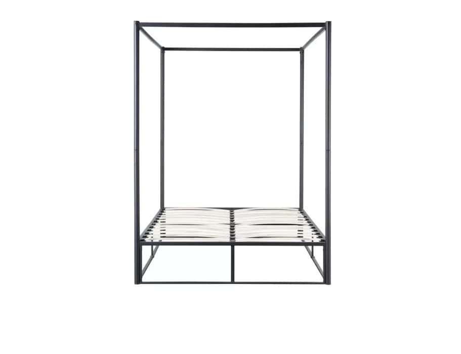 4ft6 Farringdon Four Poster Bedframe - Black - Image 6