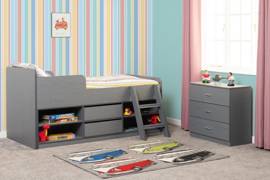 Felix Low Sleeper Bedframe – Grey