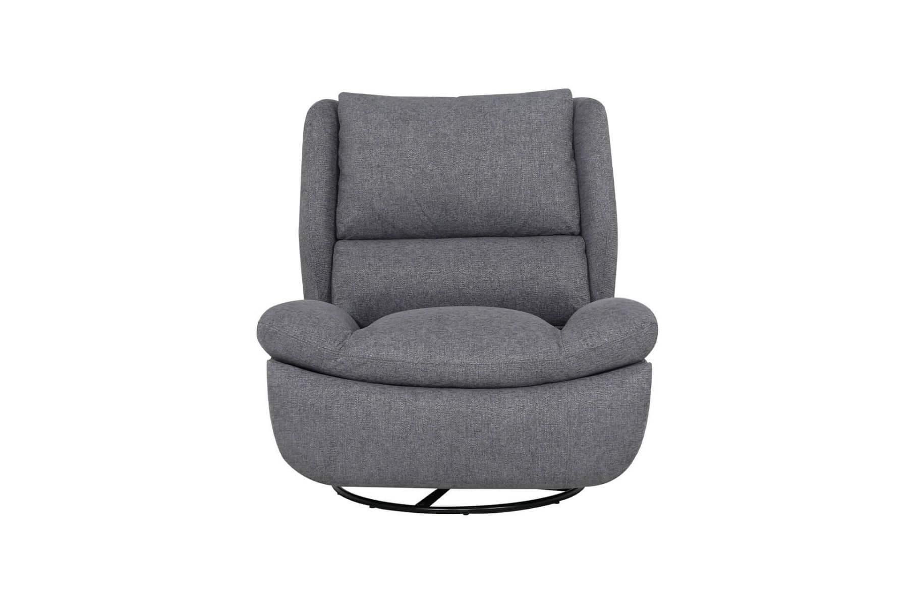 Freddy Electric Reclining Swivel Glinder Chair - Grey - Image 4