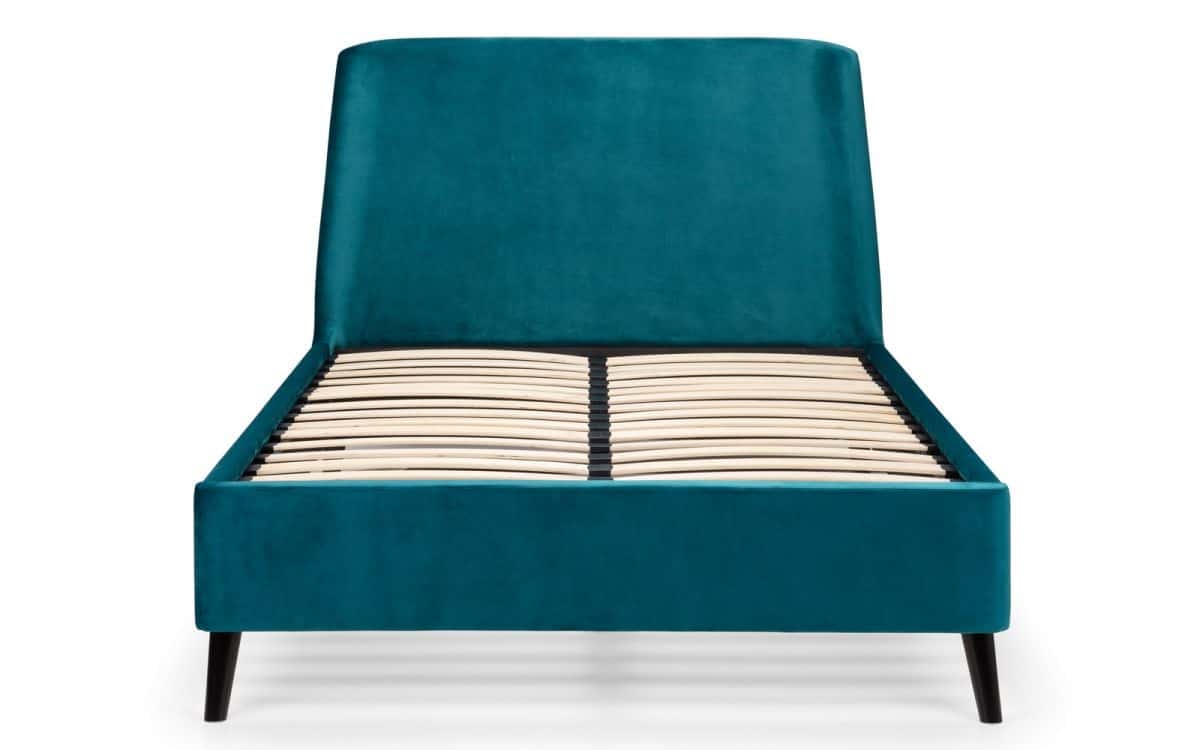 Frances 4ft6 Curved Bedframe - Teal Velvet - Image 3