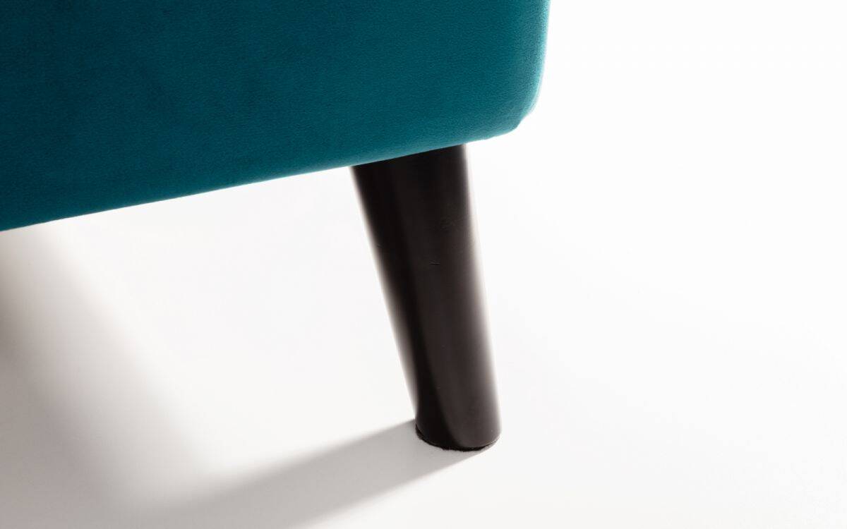 Frances 4ft6 Curved Bedframe - Teal Velvet - Image 5